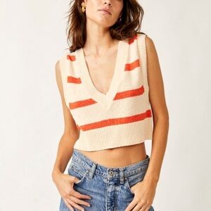 Free People Santa Monica Vest in Prosecco Pollen Combo Size Medium NWT